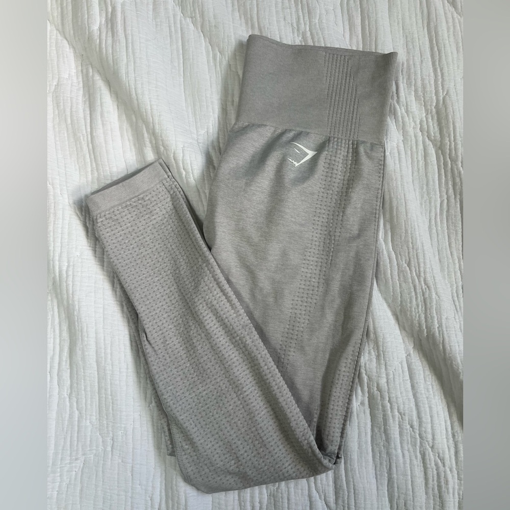 Gymshark Vital Seamless Leggings - Light Grey Marl - Size Medium